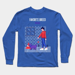 Favorite Breed Rescued Funny Pet Long Sleeve T-Shirt